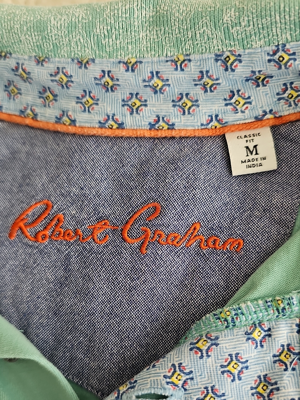 Robert Graham Men's Classic Fit Polo Shirt Medium - Picture 10 of 13